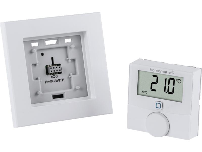 Homematic IP Smart Home Funk-Wandthermostat mit Schaltausga Wandthermostat mit Schaltausgang 230 V für Markenschalter – HmIP-BWTH