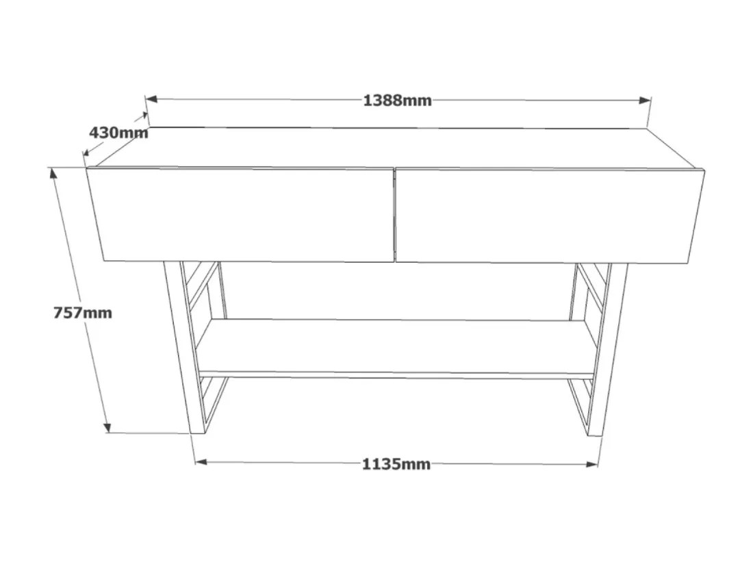 Console style industriel TARA