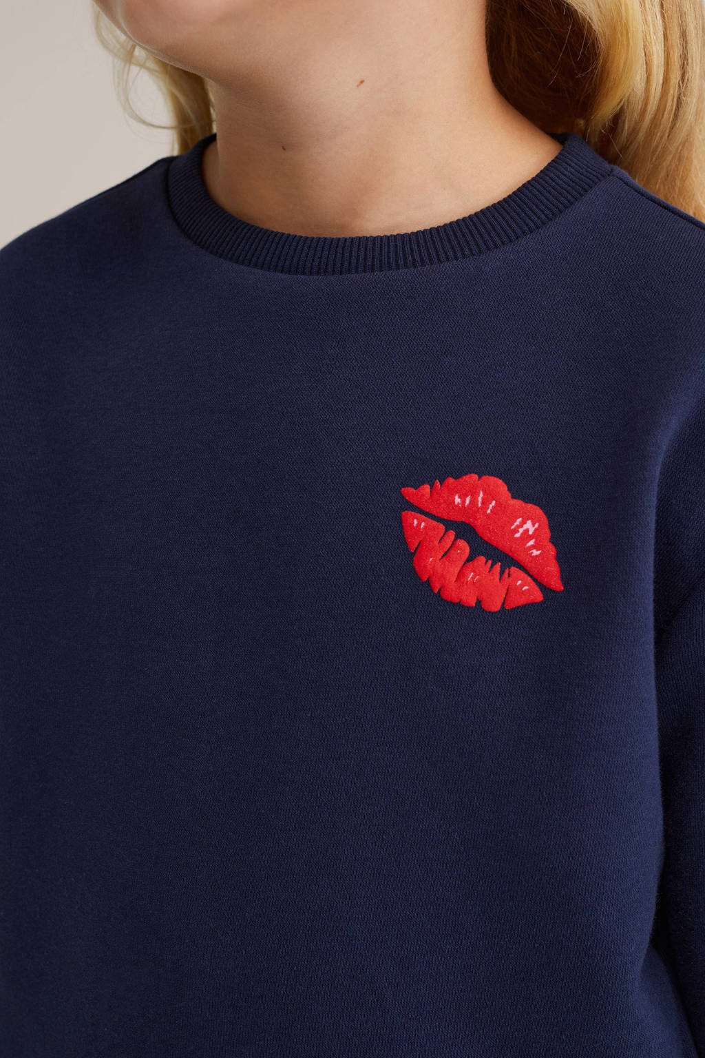 WE Fashion sweater donkerblauw