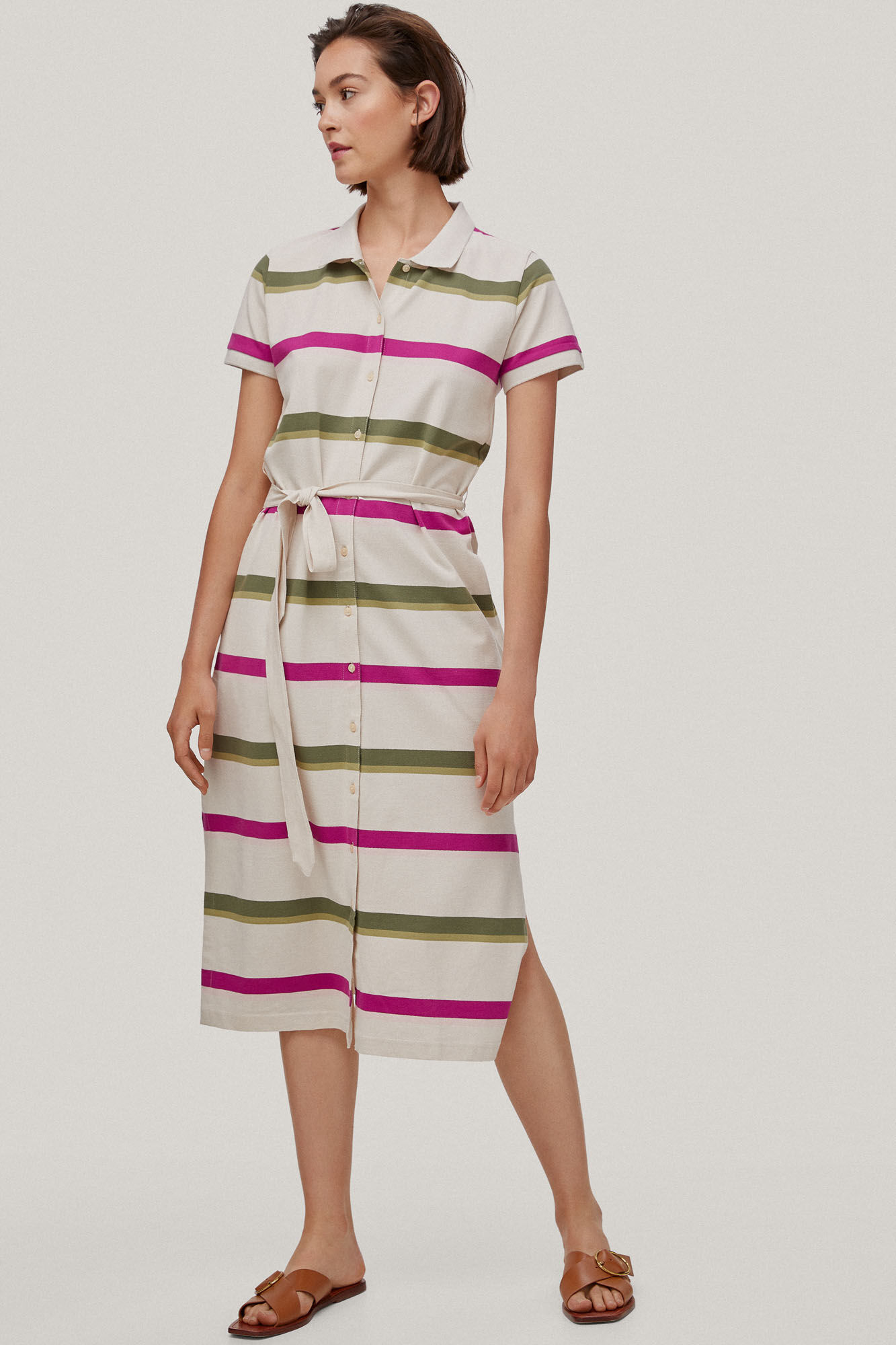 Vestido polo listrado - Vários