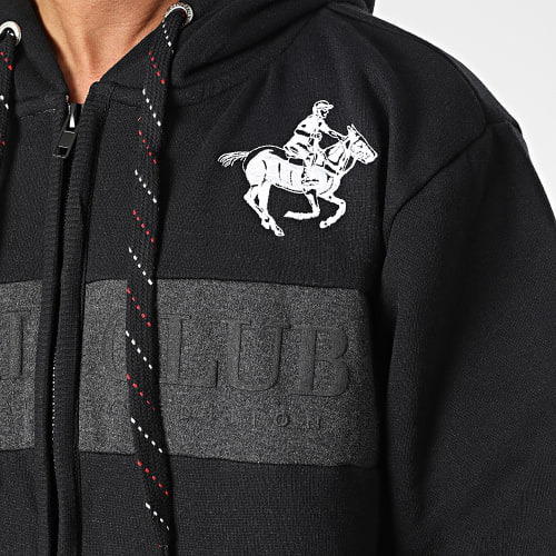 Sweat Zippé Capuche Fahorse Noir