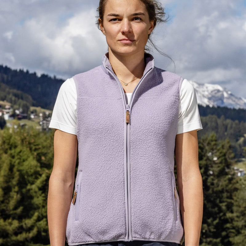 Frauen Fleece Gile Florat lavender aura