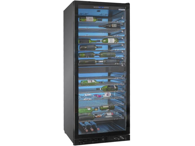 Kibernetik Weinkühlschrank WKH600A Rechts, Schwarz Weinklimaschrank 2 Zonen
