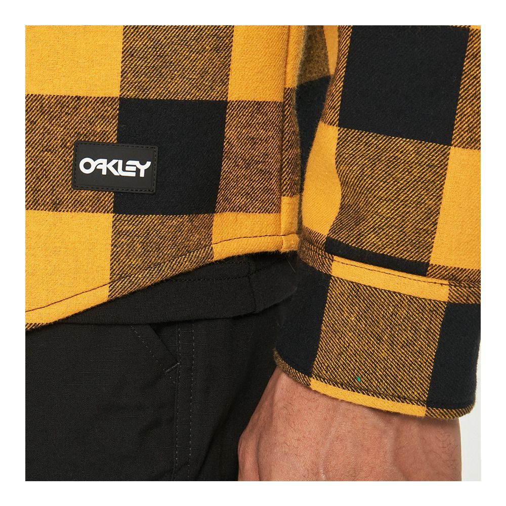 Oakley BEAR COZY FLANNEL - Chemise Homme amber yellow/black check