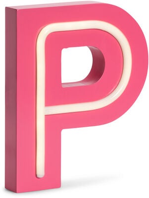 POPP Bokstavlampe P, Rosa
