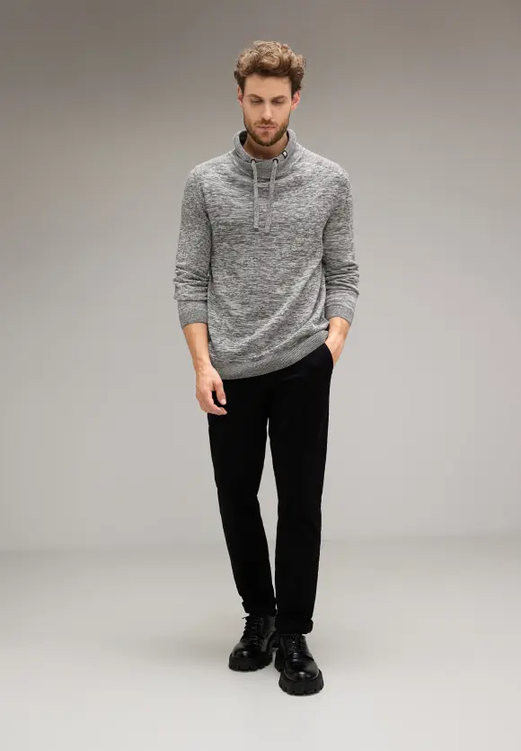 Mouliné Pullover - stone grey melange