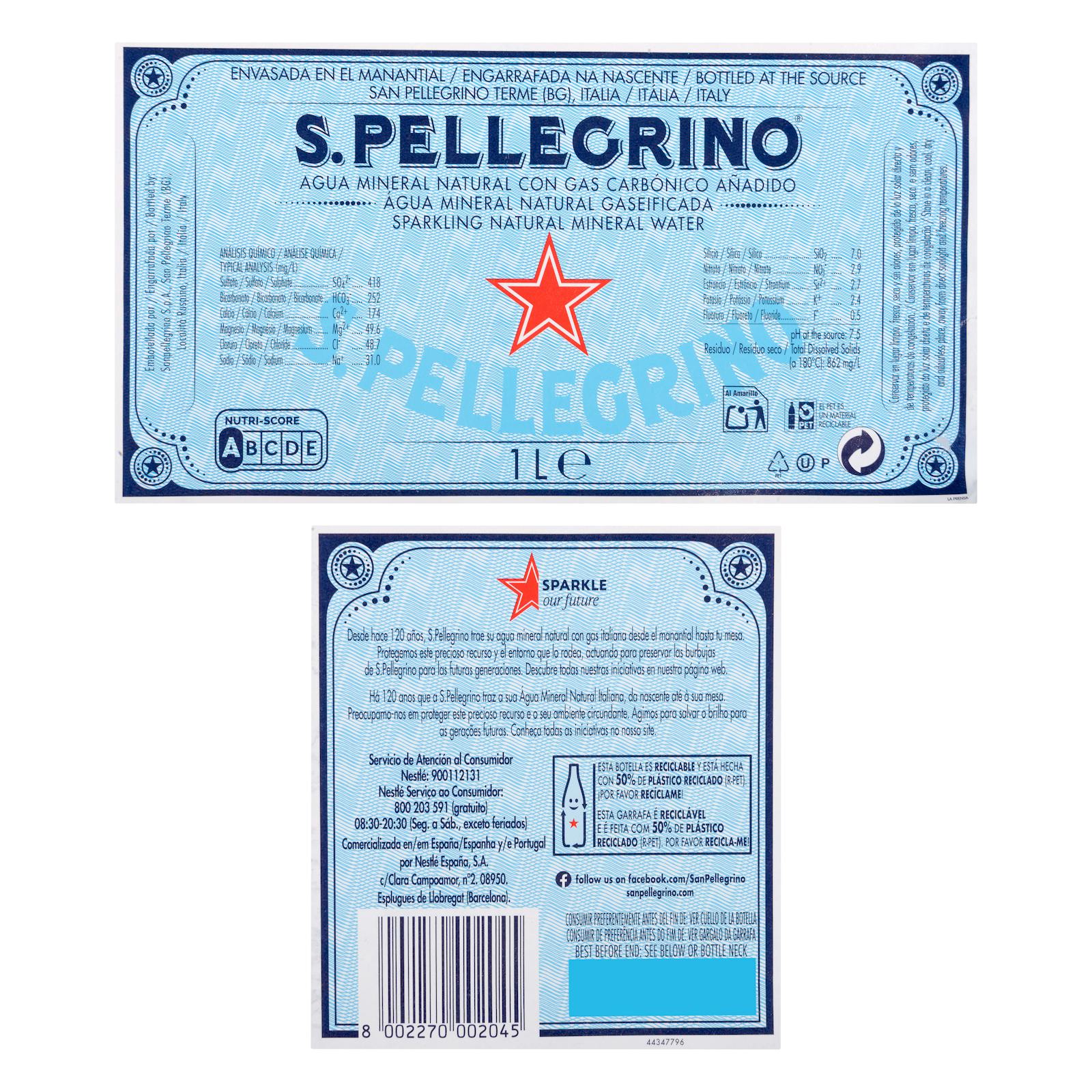 Eau minérale gazeuse San Pellegrino Large