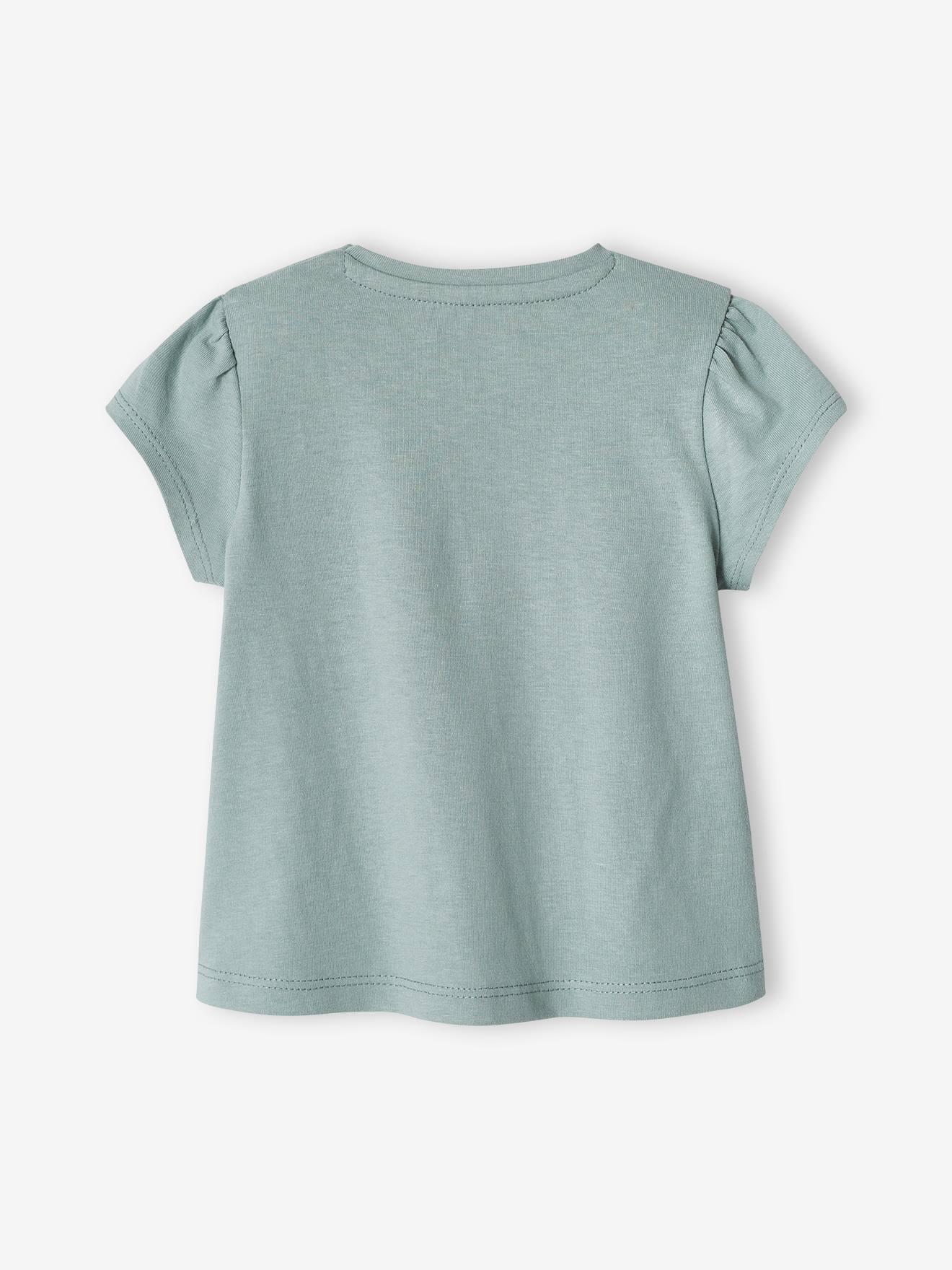 Conjunto de 2 camisetas básicas de manga curta para bebês, azul acinzentado