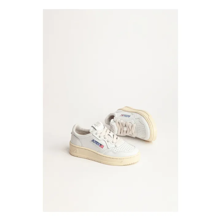 Autry Baskets Kids Medalist Low Cuir | Blanc
