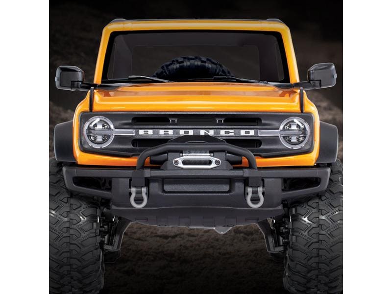 Traxxas Scale Crawler TRX-4 Ford Bronco 2021, Rot ARTR, 1:1 TRX-4 Rockcrawler mit 2-Gang Getriebe, Differentialsperre und offizieller 2021 Ford Bronco Karosserie