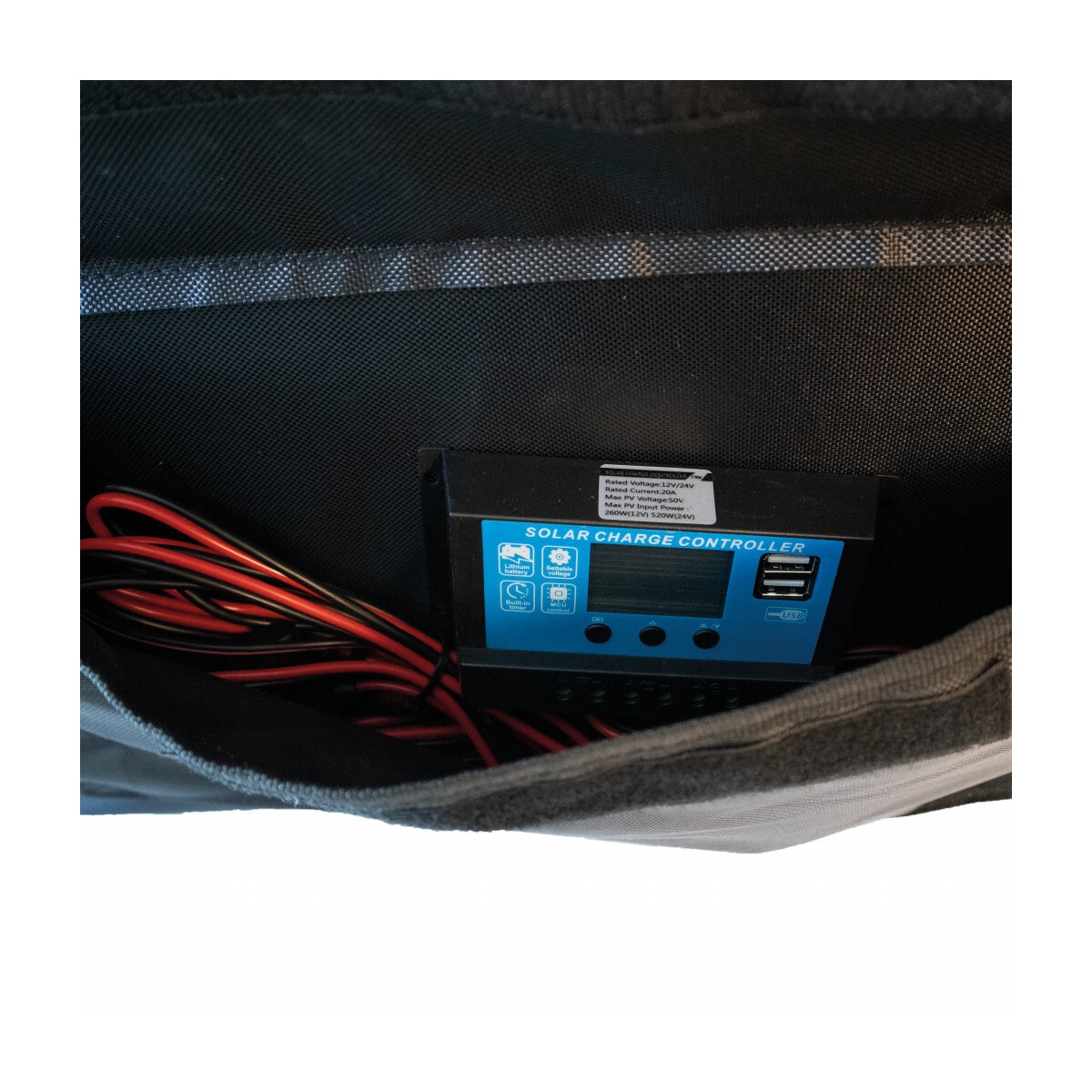 SKANBATT Sammenleggbart Solcellepanel 120W m/regulator