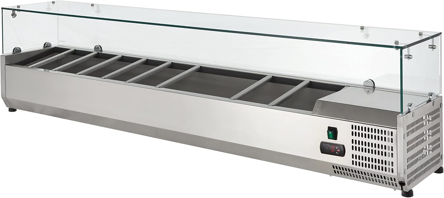 Kühlaufsatz ECO 7x GN 1/4 mit Glasaufsatz Gastronomiebedarf