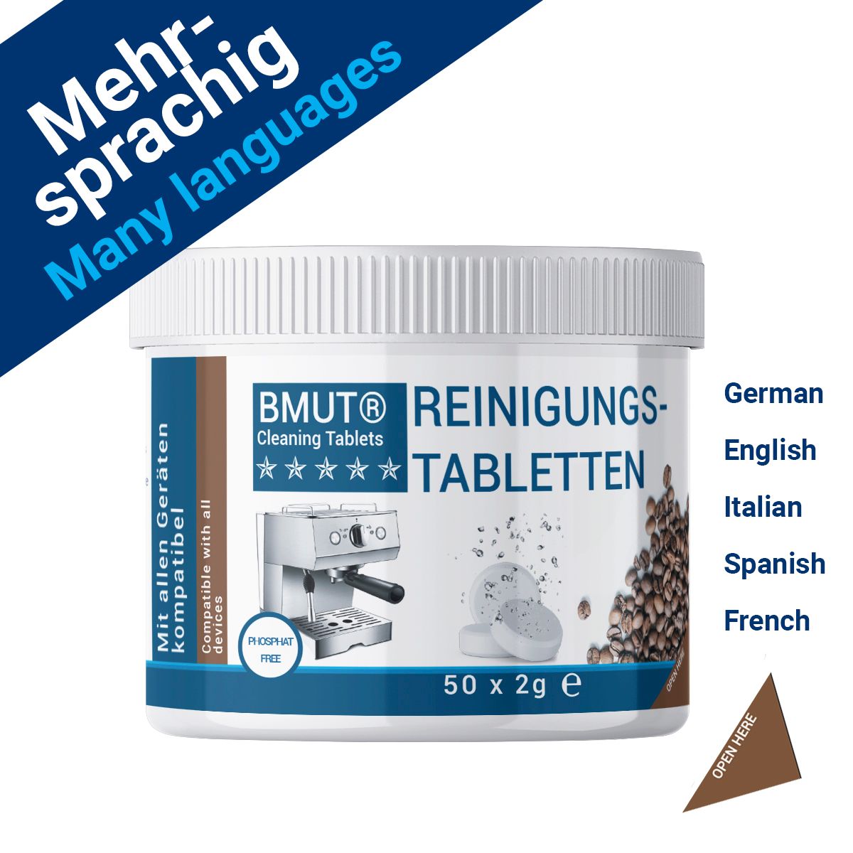 BMUT Reinigungstabletten für Kaffeevollautomaten, Kapselmaschinen & Kaffeemaschinen