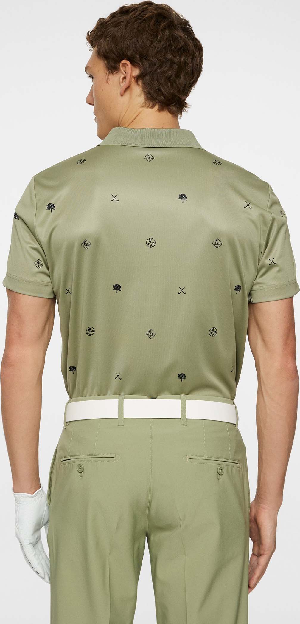 Club House Motif Polo Herre Golf Micro Olive S