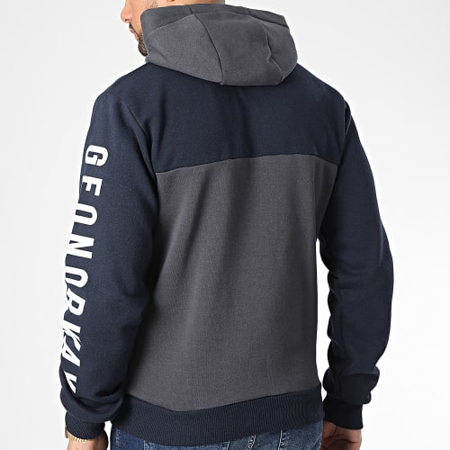 Sweat Capuche Ferato Bleu Marine Gris Anthracite
