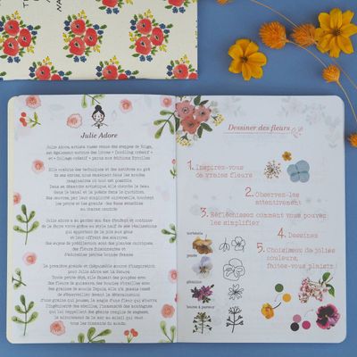 Agenda Green by Julie Adore - 1 semaine sur 2 pages - 16 mois - 15 x 21 cm - bleu - Exacompta