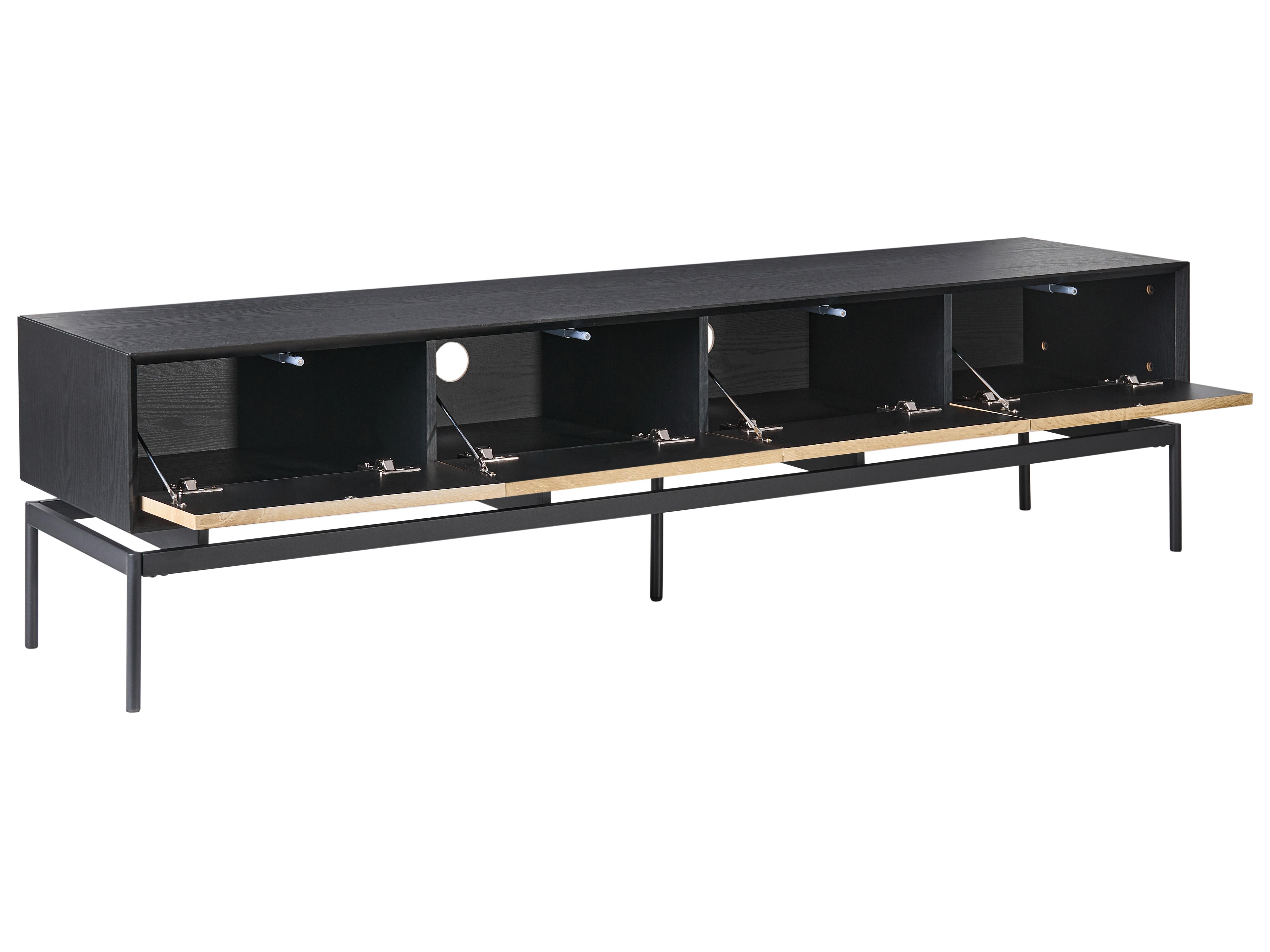 TV-meubel LANCELIN Zwart/lichtbruin