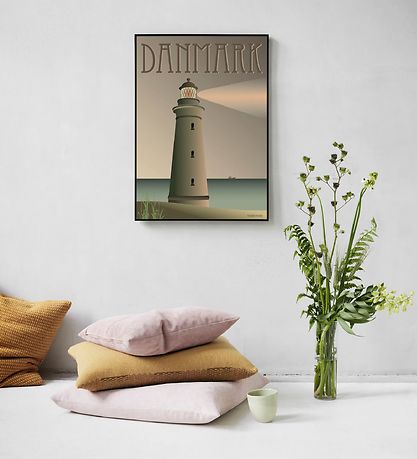 Vissevasse Plakat - 50x70 - DanMørk- Fyret