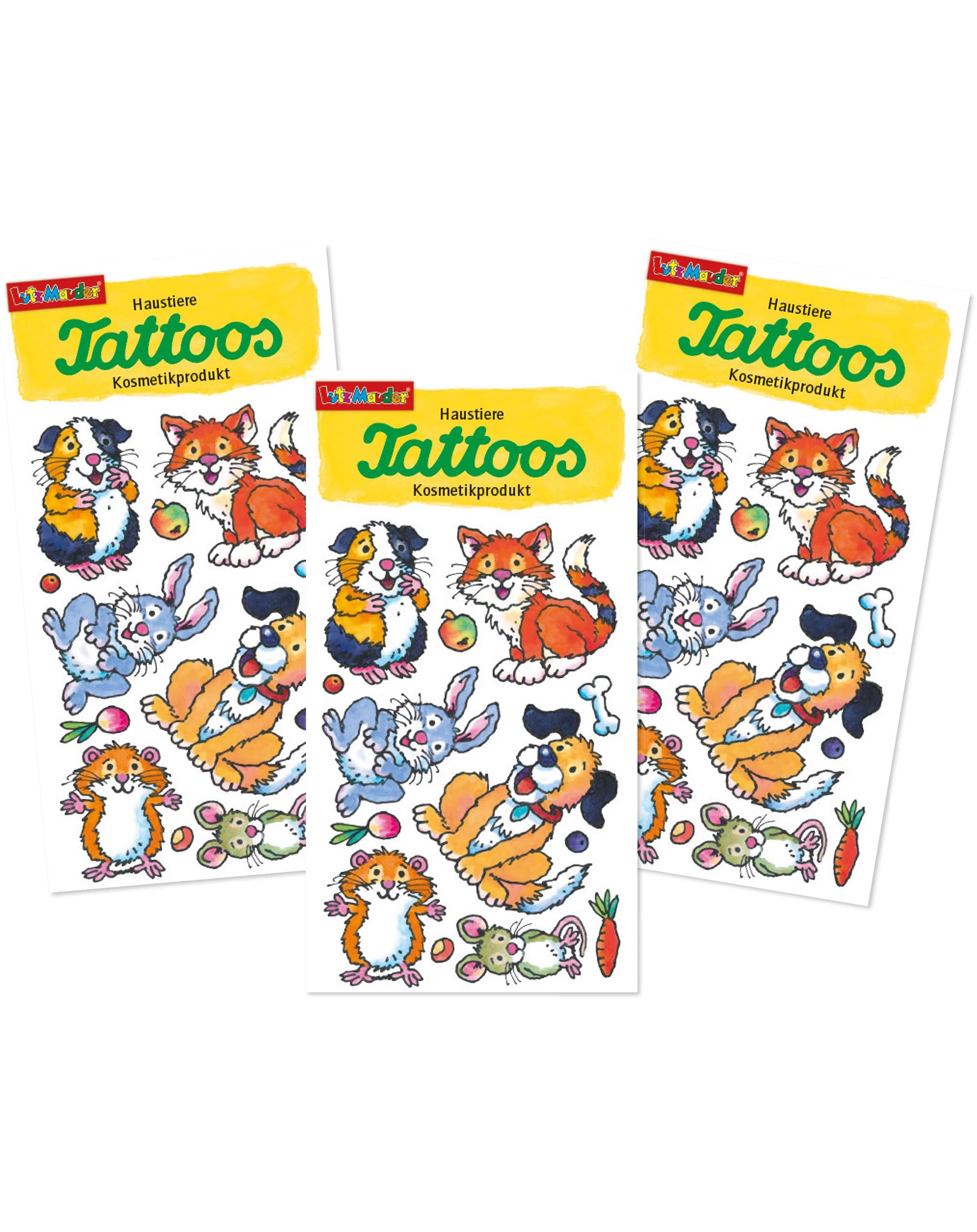 Tattoo-Set HAUSTIERE 3-teilig