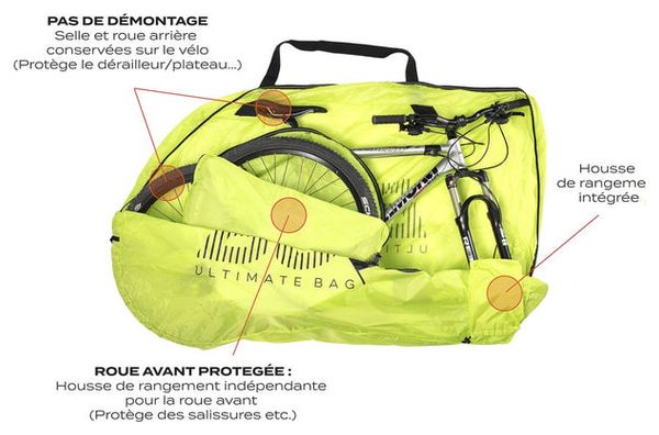 Housse de Transport pour VTT Buds MTBAG Light 2024 Jaune