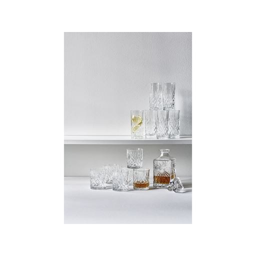 Lyngby Glas Melodia Krystal 6-pak Whiskyglas, Klar, 31 cl