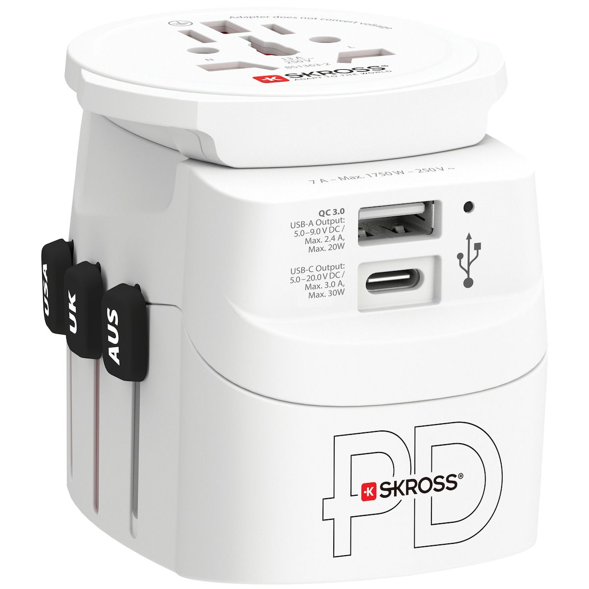 SKross Pro Light USB-A/USB-C 30PD reiseadapter 3310225