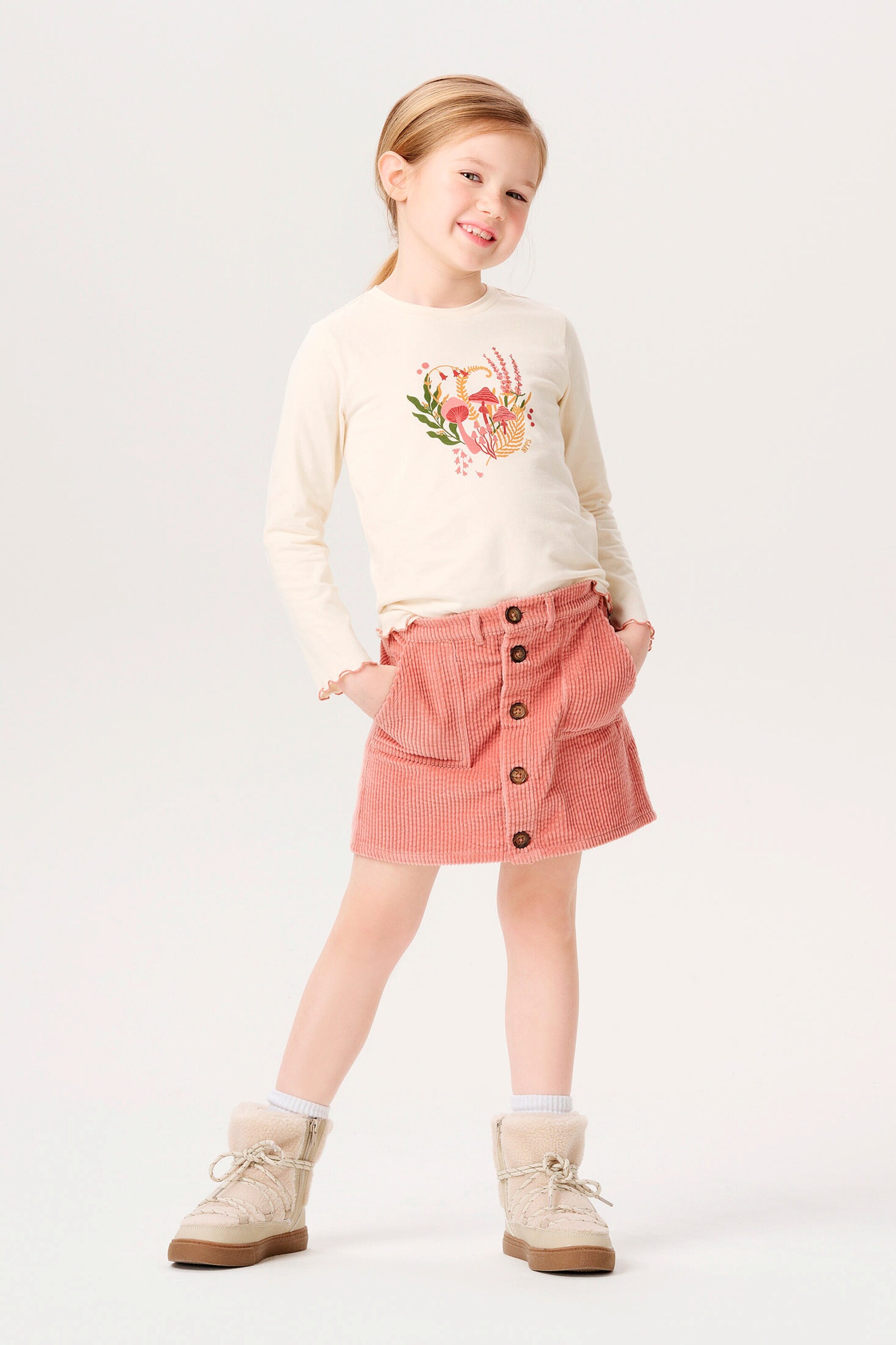 NOPPIES KIDS Langarmshirt Jimai Butter Cream