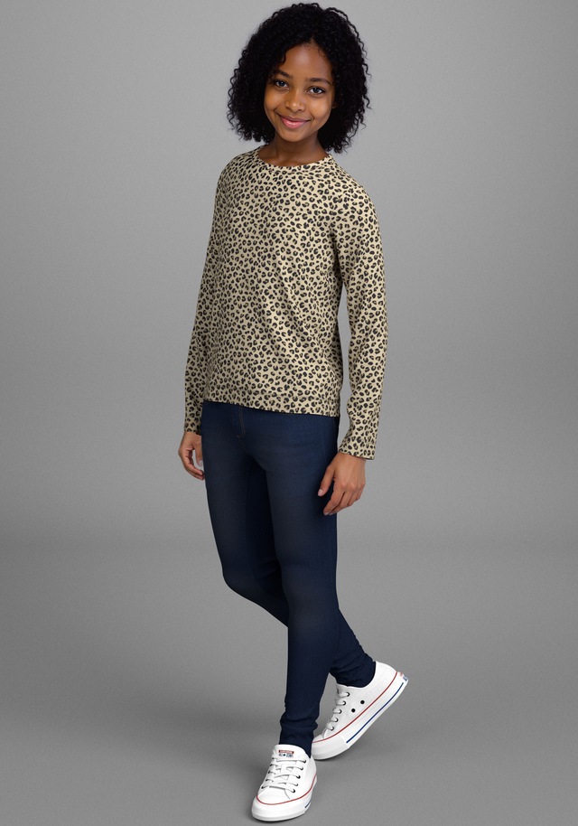 KIDSWORLD Langarmshirt »Shirt in Leo-Optik«, Modischer Animal-Print