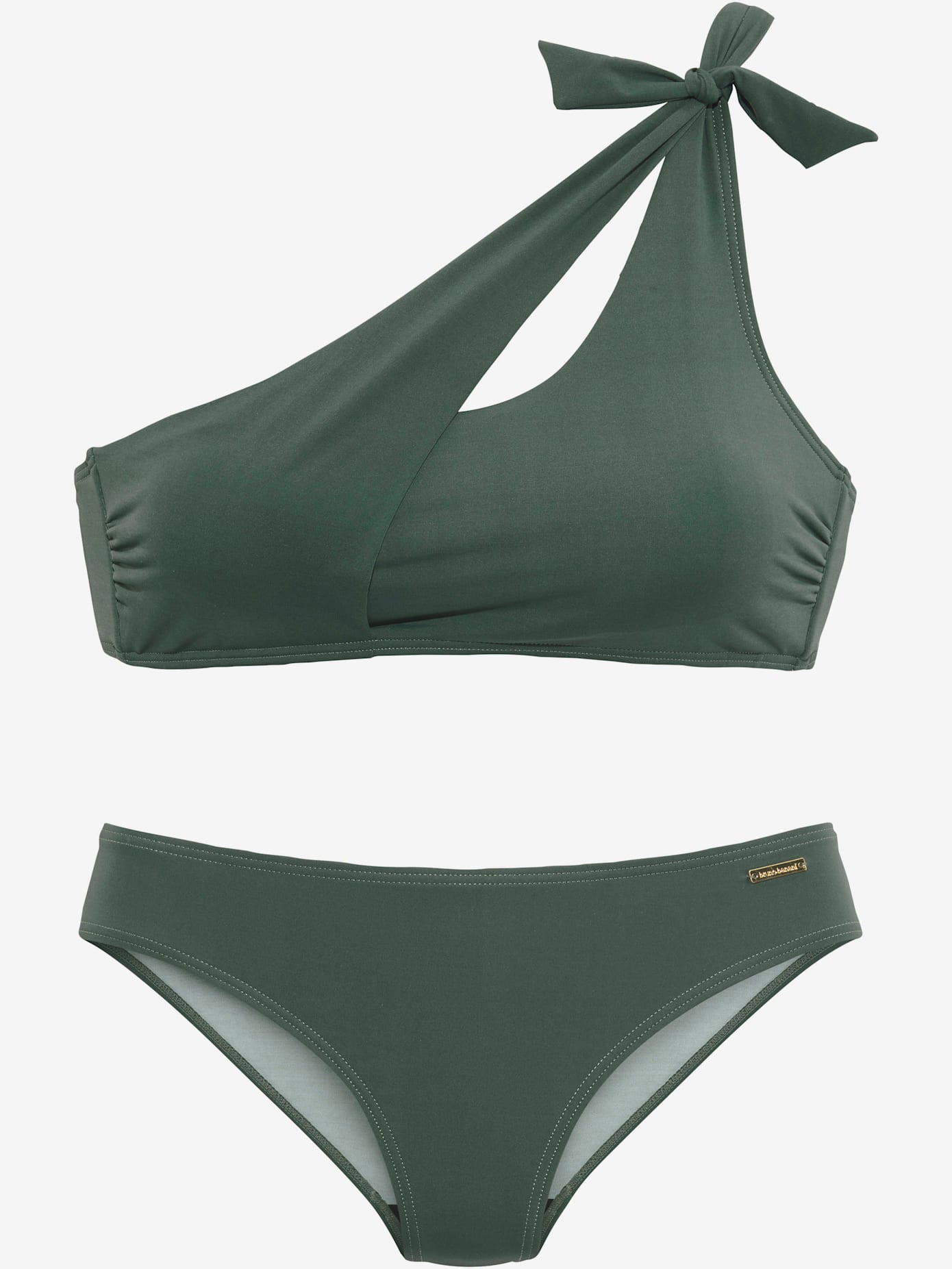 Bikini bustier coupe asymétrique