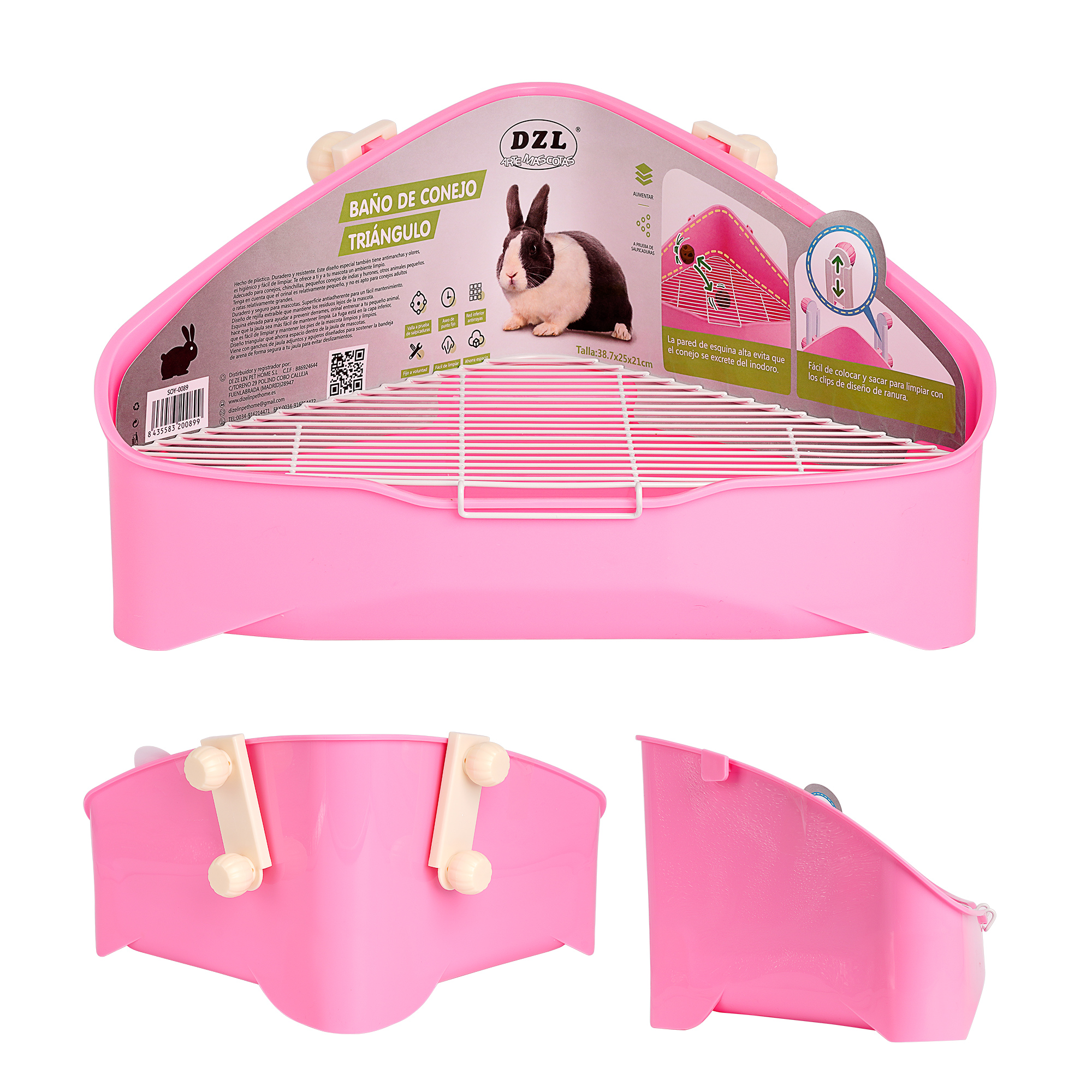 Kit de higiene para coelhos 38,7*25*21cm