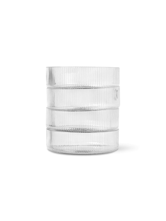 Ferm Living Ripple Serving schaaltje Ø12,2 set van 4 Clear