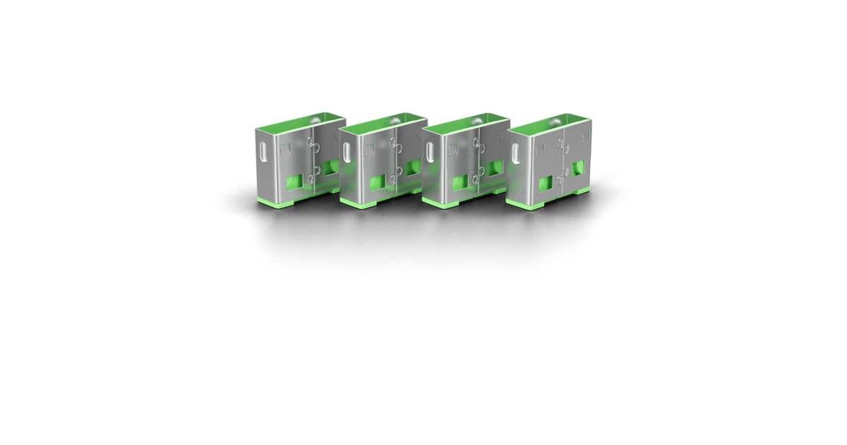 LindyUSB Port Blocker diefstalbeveiliging  (Groen, 10-pack)