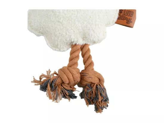 Jouet à corde en peluche mouton sonore pour chien 