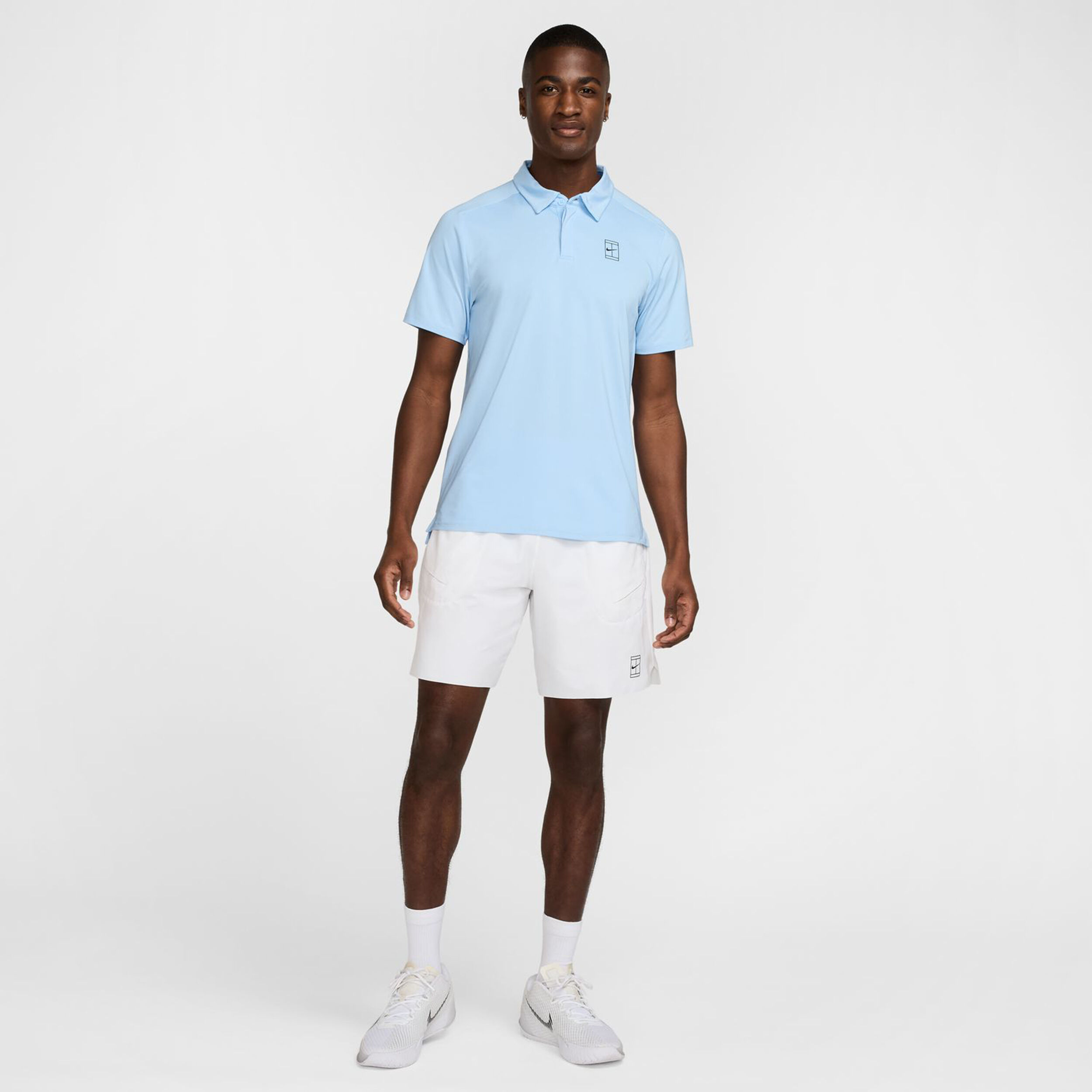 Nike Court Dri-Fit Advantage 8in Shorts Hommes - Blanc , Noir