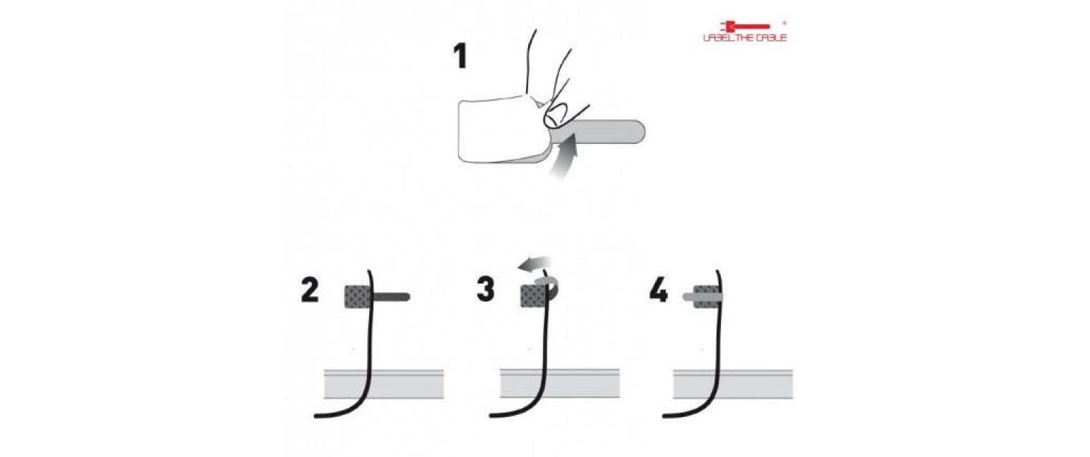 Klettkabelhalter WALL STRAPS 3 x 9 cm Weiss, 10 StückOrdnung statt Kabelsalat: Kabelhalter selbstklebend mit Klettverschluss