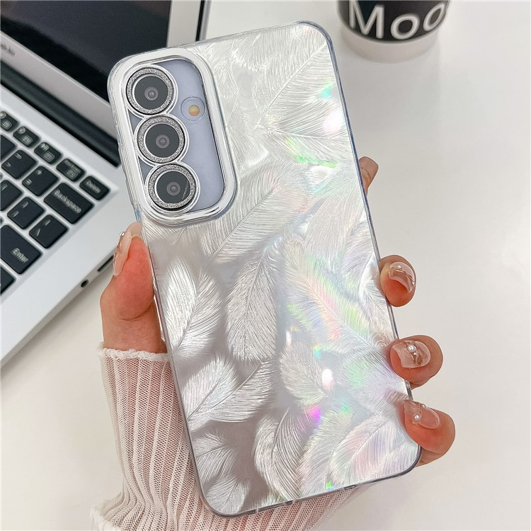 Samsung Galaxy S25  Plus Hybrid Hardcase Schutzhülle mit Kameraglasschutz im Glitzer Design - Silber