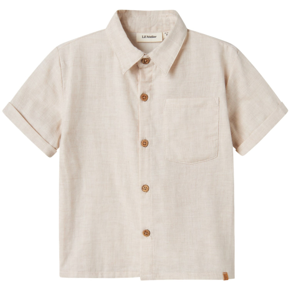 Køb Lil'Atelier Bleached Sand Nmmtarou Ss Loose Skjorte Lil
