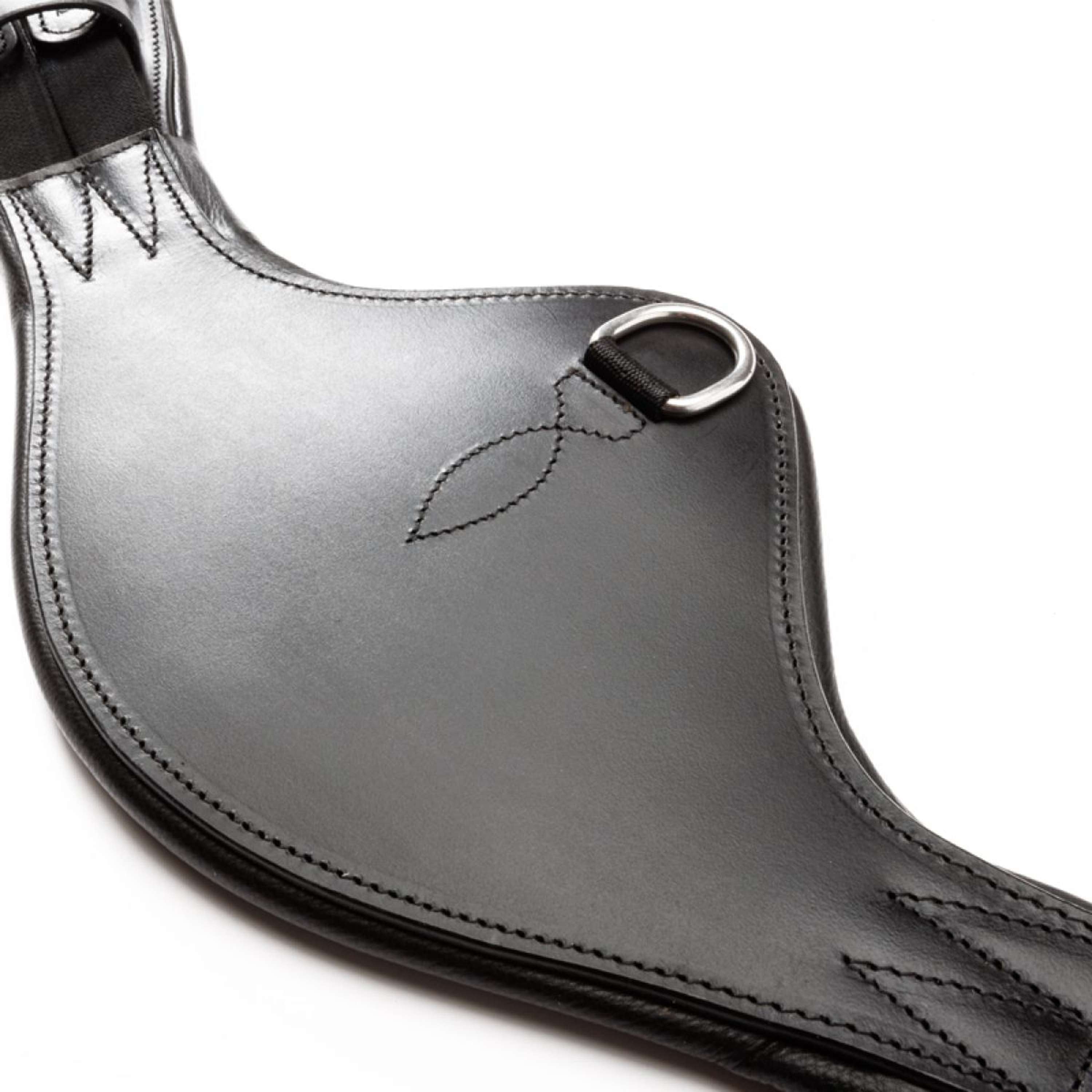 Kavalkade Dressuursingel Casper Oiled Leather met Elastiek Zwart
