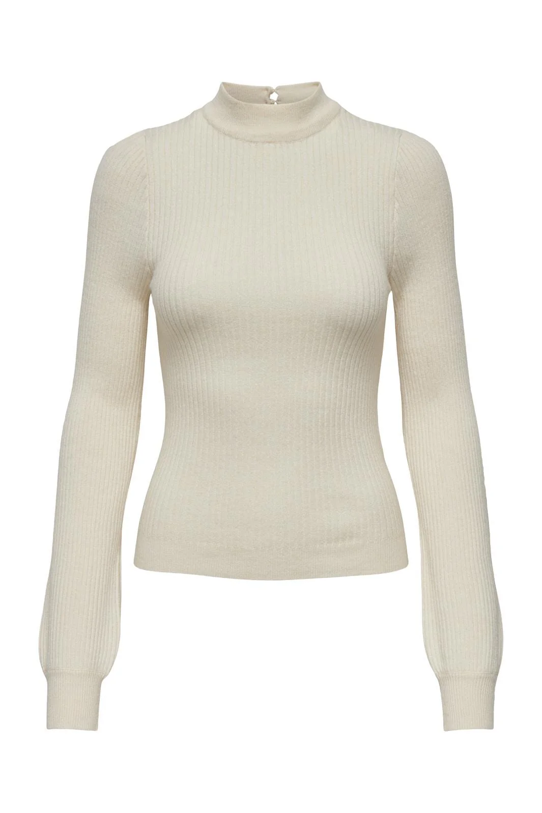 Only Onlibi Ls Rib High Neck Cc Knt 4634770 whitecap gray melange