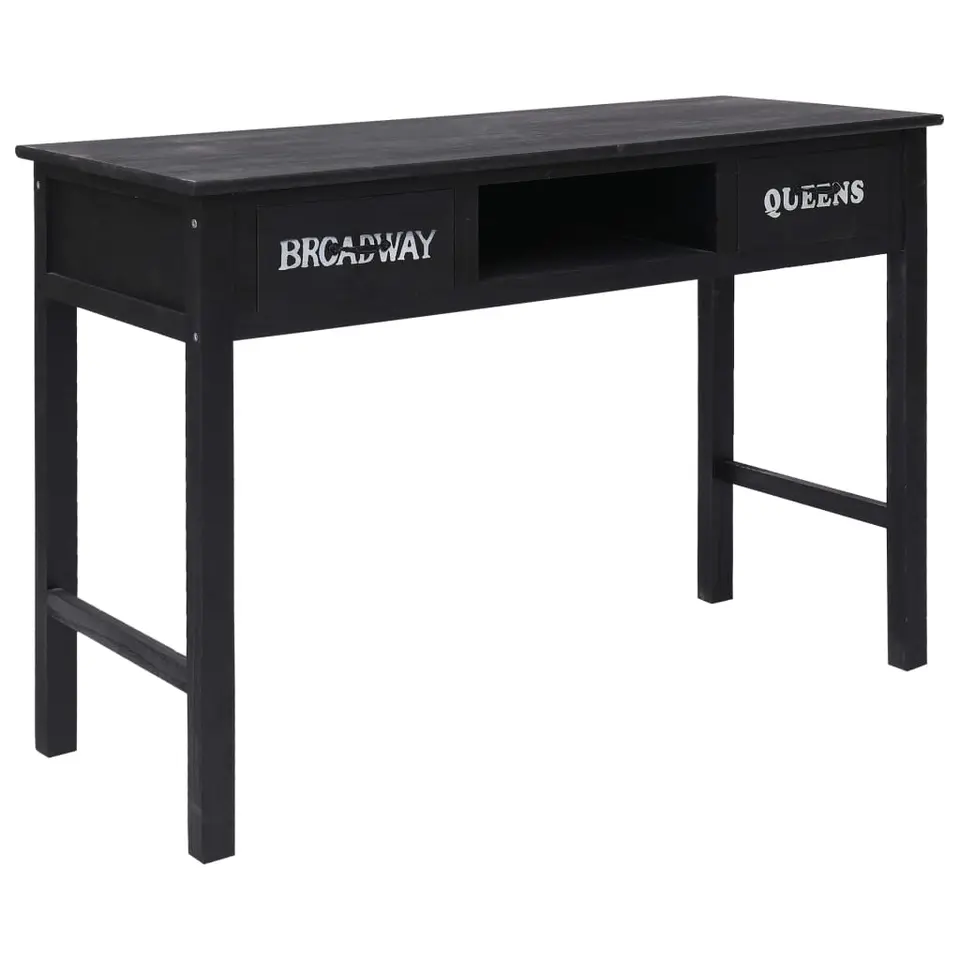 vidaXL - Wandtafel - Zwart - Hout