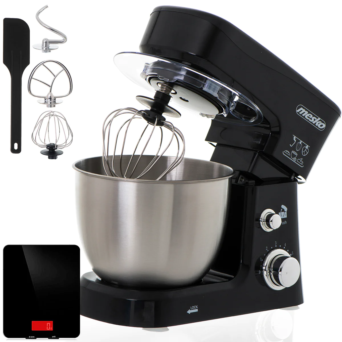 Robot Pâtissier Boulangerie Cuisine Ménager Multifonction Bol 3,5L 120