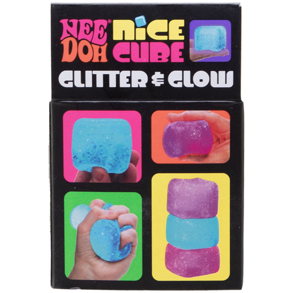 Køb NeeDoh Nice Cube Glitter & Glow 3 Asst. CDU