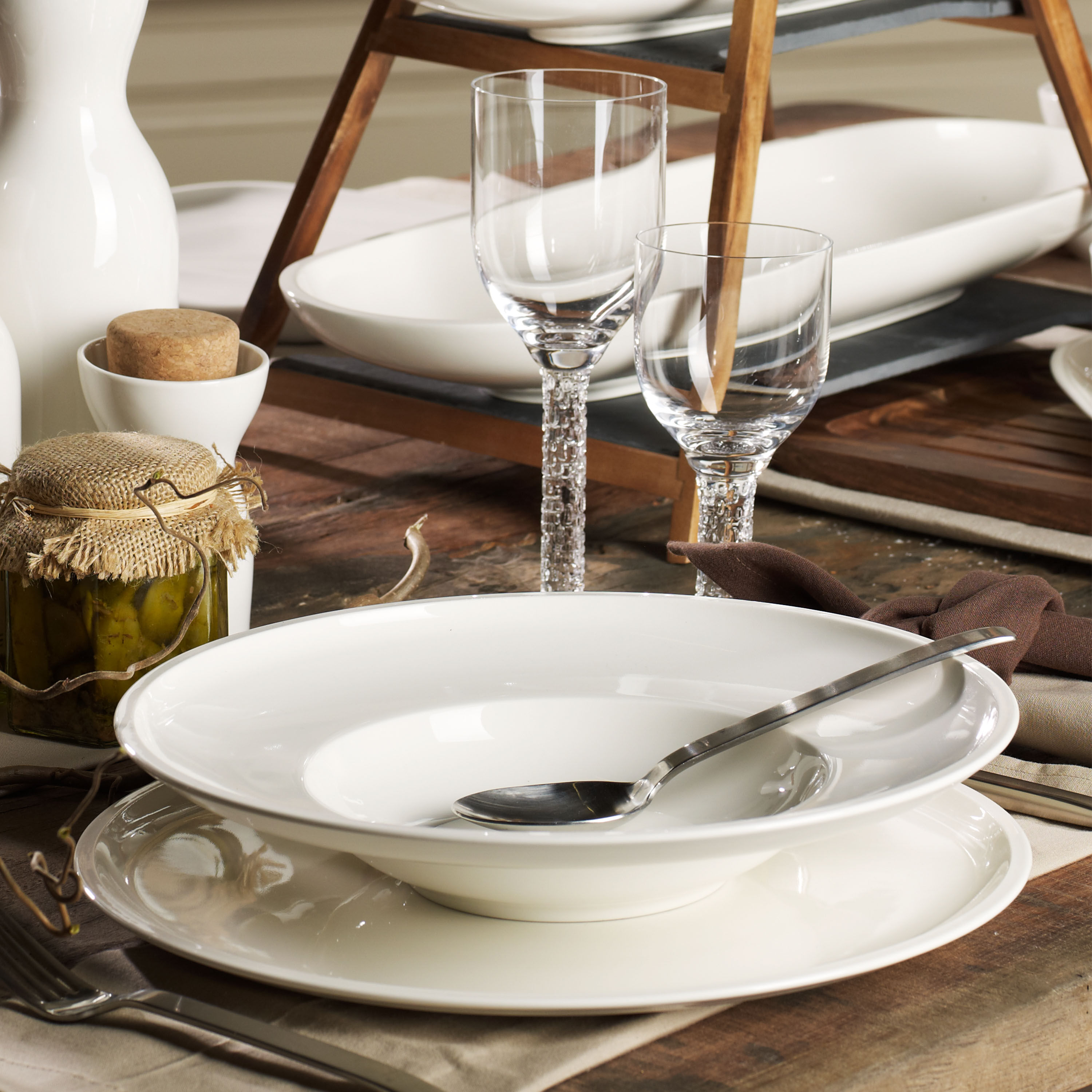 Artesano Pizza plate White, 12.6'', Premium Porcelain