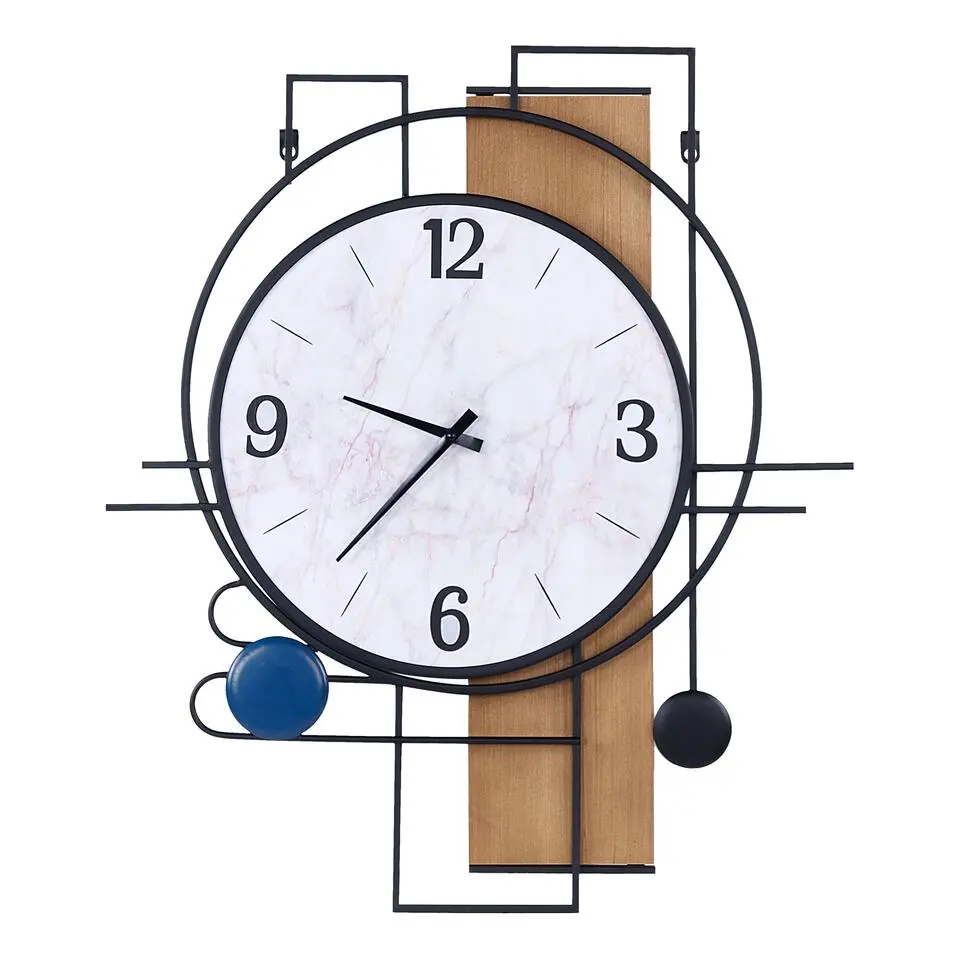 TAVEL - Wandklok - Meerkleurig - MDF