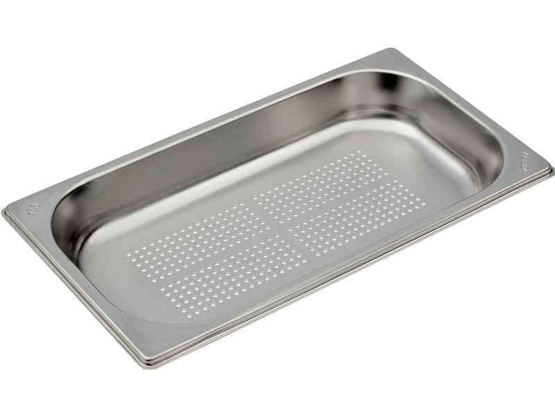 INOX Garbehälter GN gelocht, 40 mm Garbehälter