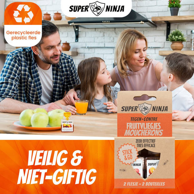 SuperNinja fruitvliegjes vanger - FFN49215 - 2 vallen