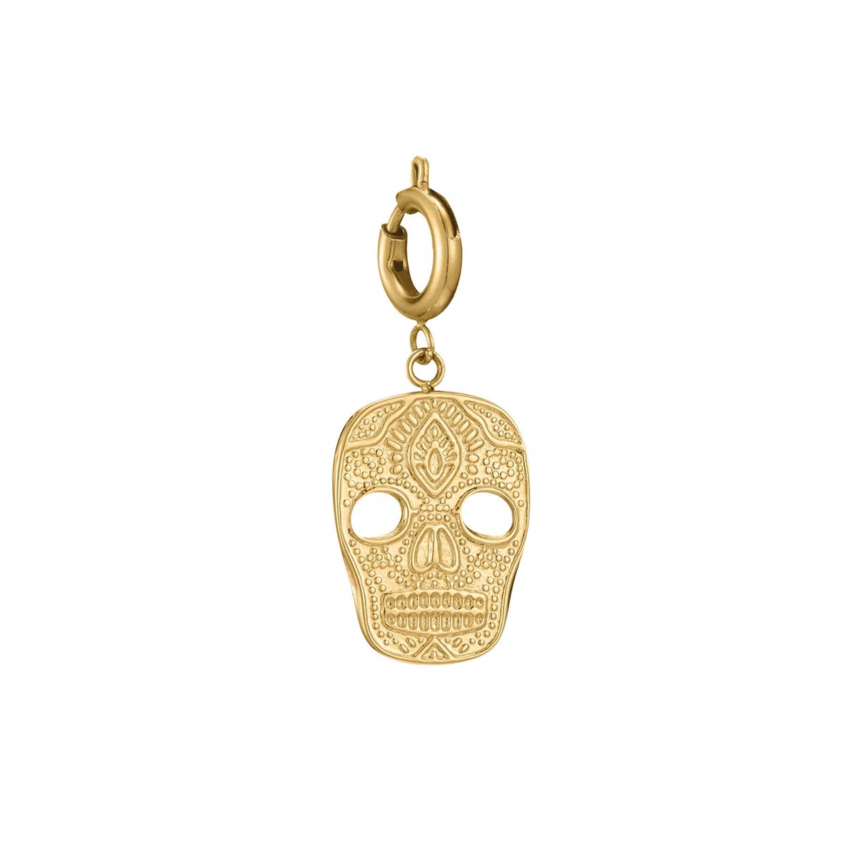 Charm Tête De Mort acier doré or