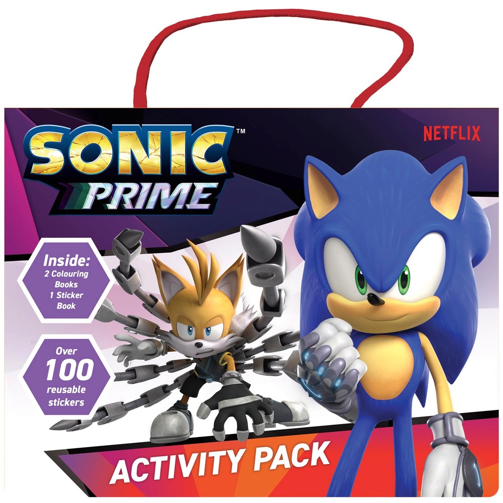 Sonic Prime Aktivitätspaket mit 3 Büchern und über 100 Aufklebern