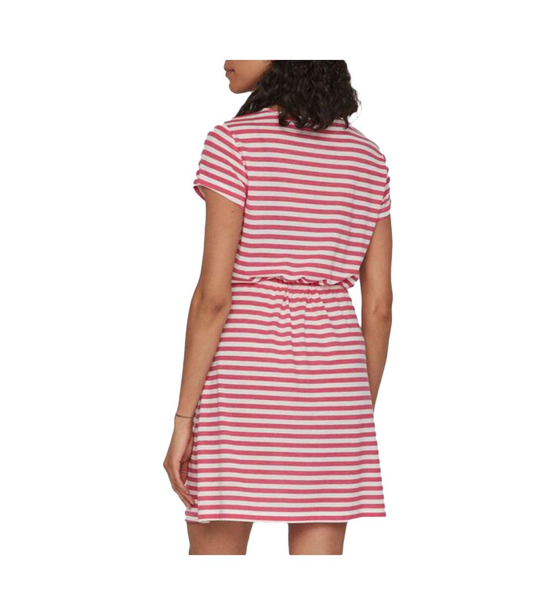 Robe Rose/Blanc à Rayures Femme Vila Mooney String