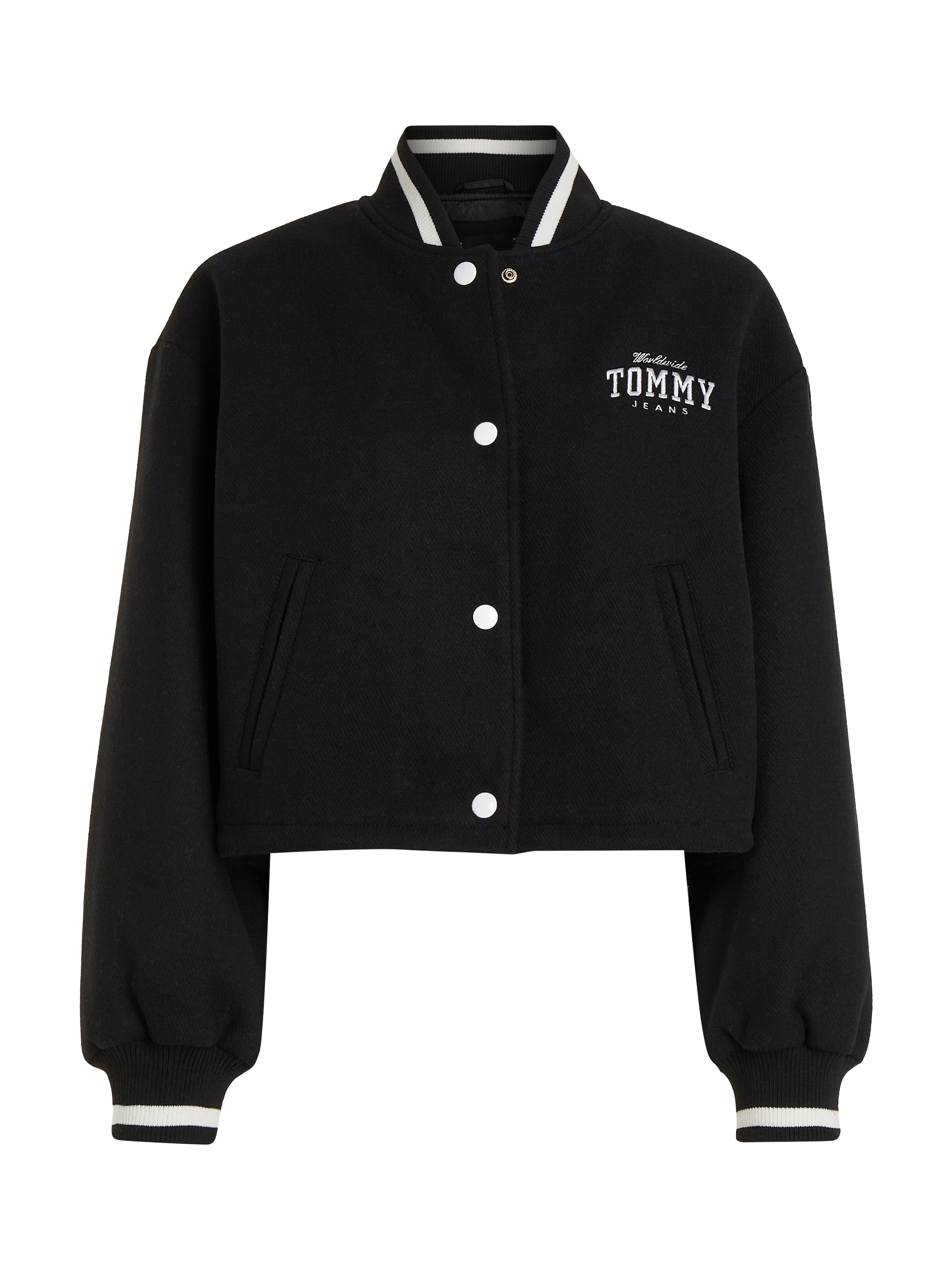 Tommy Jeans Bomberjacke »TJW CRP WOOL VARSITY BOMBER« mit Logoschriftzug